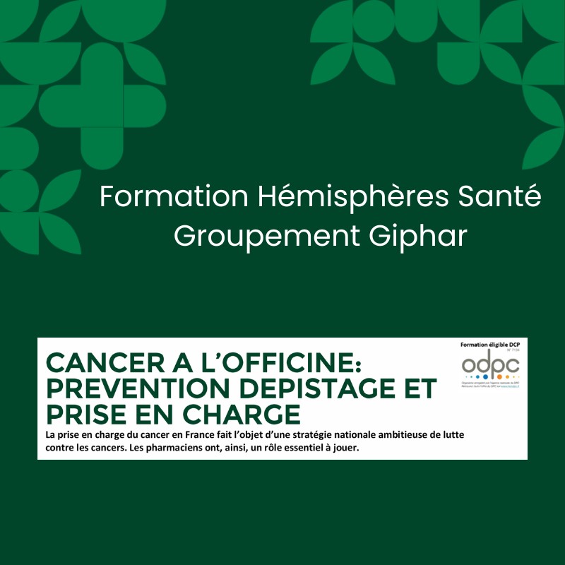 Formation Cancer à l'officine